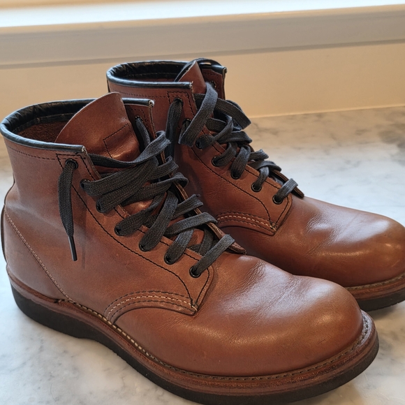 Red Wing Shoes Chestnut Leather Boots - Picture 2 of 6